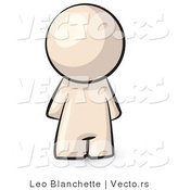 Vector of Cartoon Featureless Person Standing by Leo Blanchette
