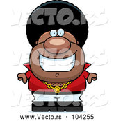 Vector of Cartoon Grinning Black Disco Guy by Cory Thoman