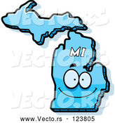 Vector of Cartoon Happy Blue Michigan State Character by Cory Thoman