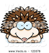 Vector of Cartoon Happy Hedgehog by Cory Thoman