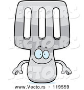 Vector of Cartoon Happy Spatula Mascot by Cory Thoman