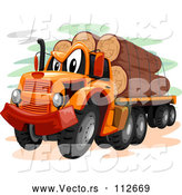 Vector of Cartoon Logging Truck by BNP Design Studio