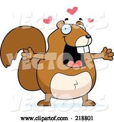 Vector of Cartoon Plump Squirrel with Open Arms by Cory Thoman