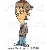 Vector of Cartoon White Teenage Guy by Toonaday