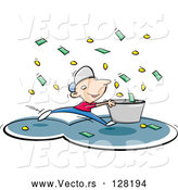 Vector of Cash While It Rains Money by Jtoons