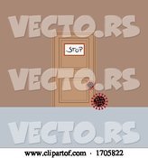 Vector of Closed Door to Virus and Stay Safe by Elaineitalia