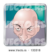 Vector of Creepy Bald Guy by AtStockIllustration