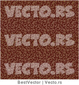 Vector of Dark Red Vines on Brown Seamless Background by BestVector