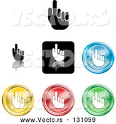 Vector of Different Colored Pointing Hand Icons by AtStockIllustration