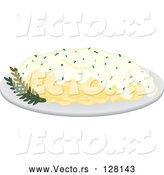 Vector of Dinner Plate of Fettuccine by Rosie Piter