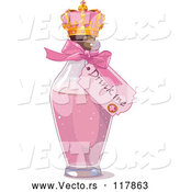 Vector of Drink Me Tag on a Pink Bottle in Wonderland by Pushkin
