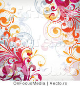 Vector of Flourish Vines on Top of White Background Design Version 5 by OnFocusMedia