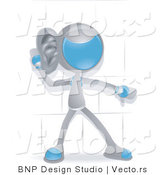 Vector of Futuristic Character Listening by BNP Design Studio