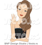 Vector of Girl Showing Her Engagement Ring by BNP Design Studio