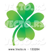 Vector of Good Luck Four Leaf Clover by AtStockIllustration