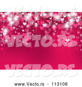Vector of Gradient Pink Heart Background with Text Space by Dero