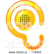 Vector of Gradient Yellow Ear Design with a Speaker by Lal Perera