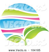 Vector of Green Plant Leaf in Spring by Cidepix