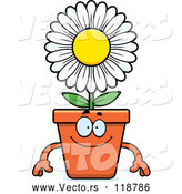 Vector of Happy Cartoon Flower Pot Mascot by Cory Thoman
