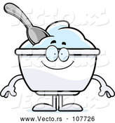 Vector of Happy Cartoon Plain Yogurt Mascot Character by Cory Thoman
