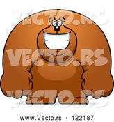 Vector of Happy CartoonBuff Bear Smiling by Cory Thoman