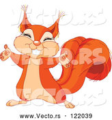 Vector of Happy Squirrel Holding out His Arms by Pushkin