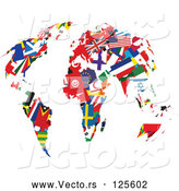 Vector of International Flag Continents by Prawny