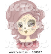 Vector of Lady in Day of the Dead Makeup by BNP Design Studio