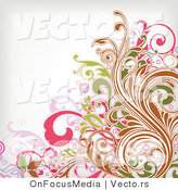 Vector of Leafy Floral Background Vines Pattern by OnFocusMedia