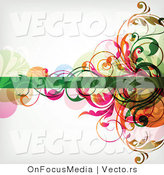 Vector of Leafy Floral Vines Background Design Version 13 by OnFocusMedia