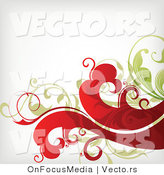 Vector of Leafy Floral Vines Background Design Version 29 by OnFocusMedia