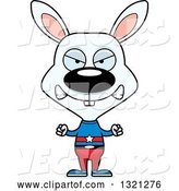 Vector of Mad Cartoon White Rabbit Super Hero by Cory Thoman