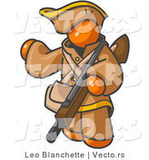 Vector of Orange Guy Carrying a Rifle by Leo Blanchette