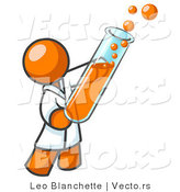 Vector of Orange Guy Scientist Holding a Test Tube by Leo Blanchette