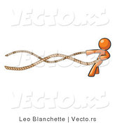 Vector of Orange Guy with a Rope Around His Waist by Leo Blanchette