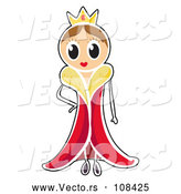 Vector of Pretty Stick Woman Queen by