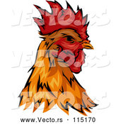 Vector of Rooster Head Mascot by BNP Design Studio