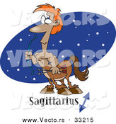 Vector of Sagittarius Centaur - Cartoon Style by Toonaday