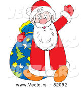 Vector of Santa Claus Waving Hello by Alex Bannykh