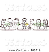 Vector of Team of Stick Doctors by NL Shop