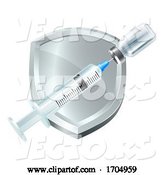Vector of Vaccine Injection Medical Immunization Shield by AtStockIllustration