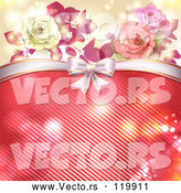 Vector of Valentines Day or Wedding Background with Roses and Hearts 4 by Merlinul