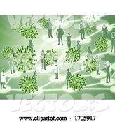 Vector of Virus Cells Viral Spread Pandemic People Concept by AtStockIllustration