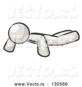 Vector of White Man Doing Pushups While Strength Training by Leo Blanchette