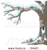 Vector of Winter Tree Flocked with Snow by Visekart