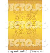 Vector of Yellow Floral Vines Background by Mayawizard101