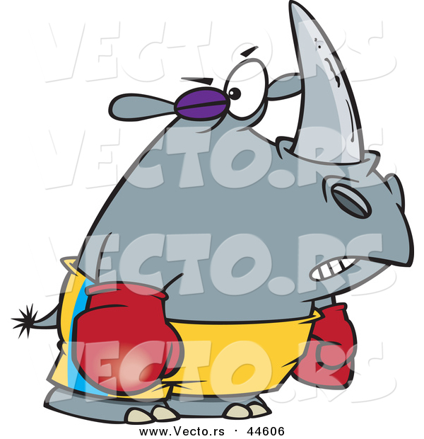 Vector of a Boxer Rhino with a Black Eye