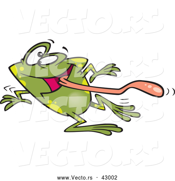 Vector of a Cartoon Frog Dancing on National Dance Day