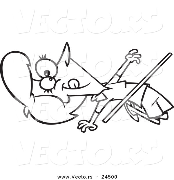 Vector of a Cartoon Woman Bending Backwards to Do the Limbo - Outlined Coloring Page