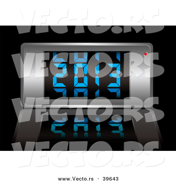 Vector of a Digital Blue 2013 Year Calendar